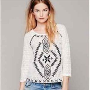 Free people Aztec print top size medium